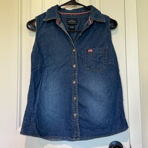VTG Sonoma Blue Denim Shirt with Flag Detail